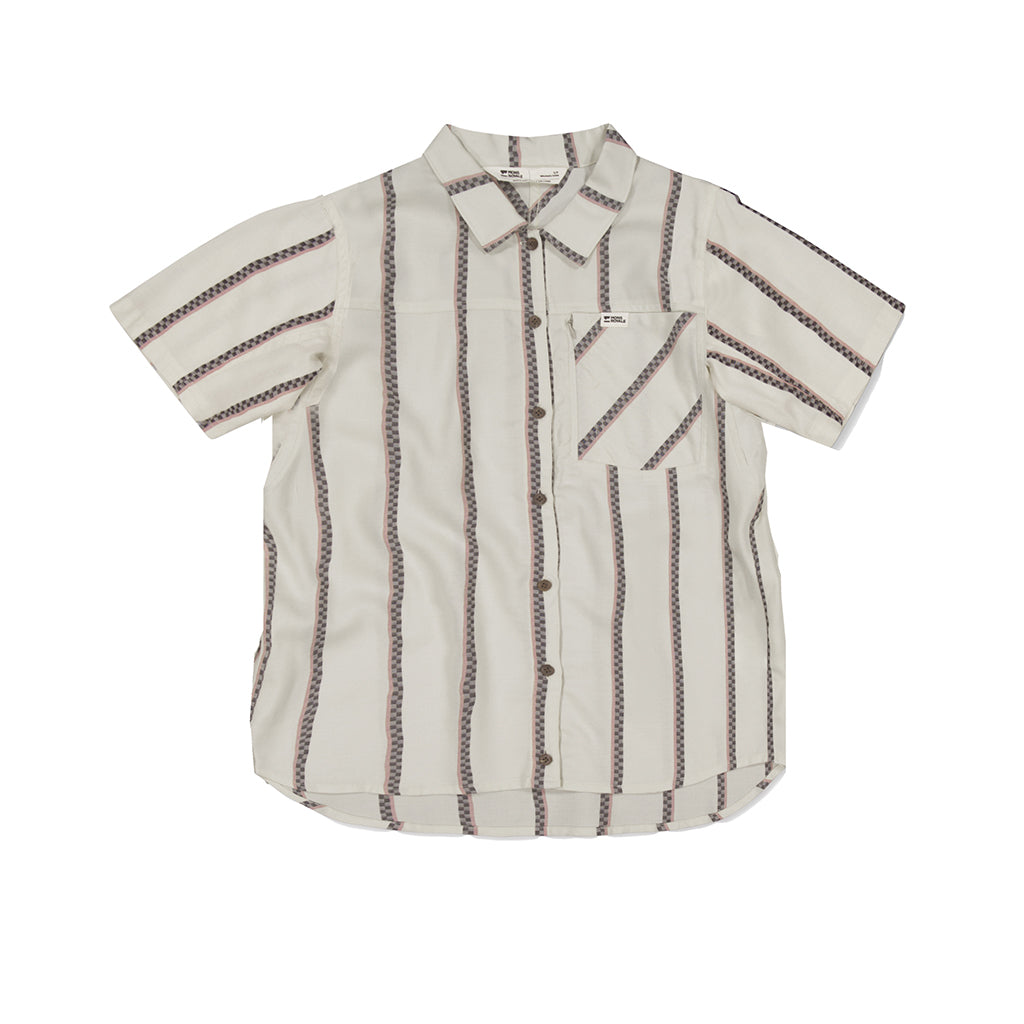 AT Merino Short Sleeve Shirt - Bone Stripe