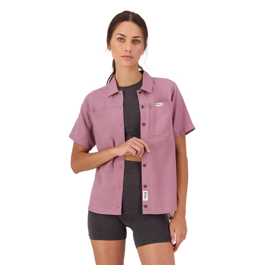 AT Merino Short Sleeve Shirt - Sierra Pink