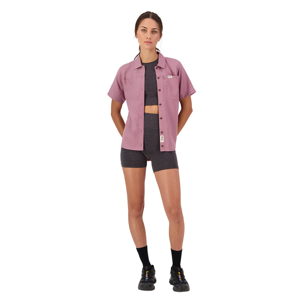 AT Merino Short Sleeve Shirt - Sierra Pink