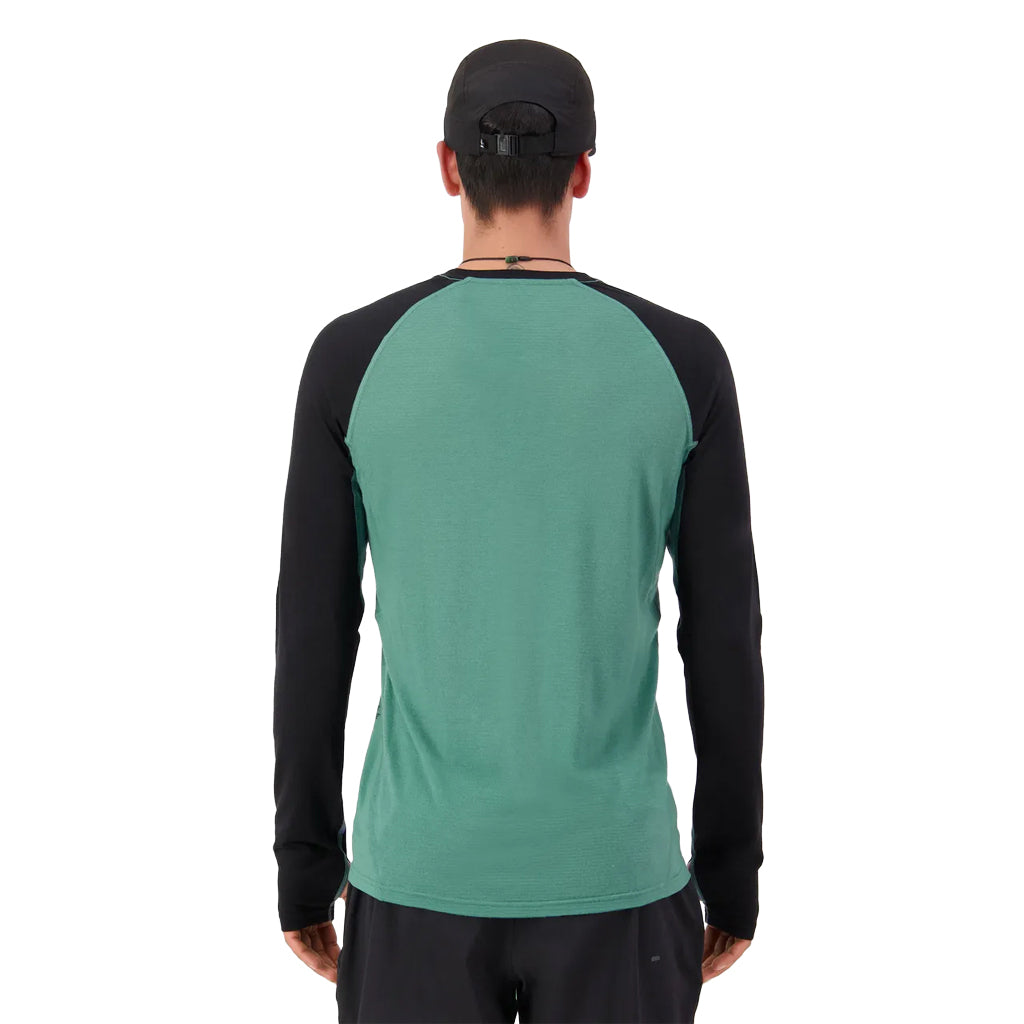 Temple Merino Long Sleeve - Deep Jade/Black
