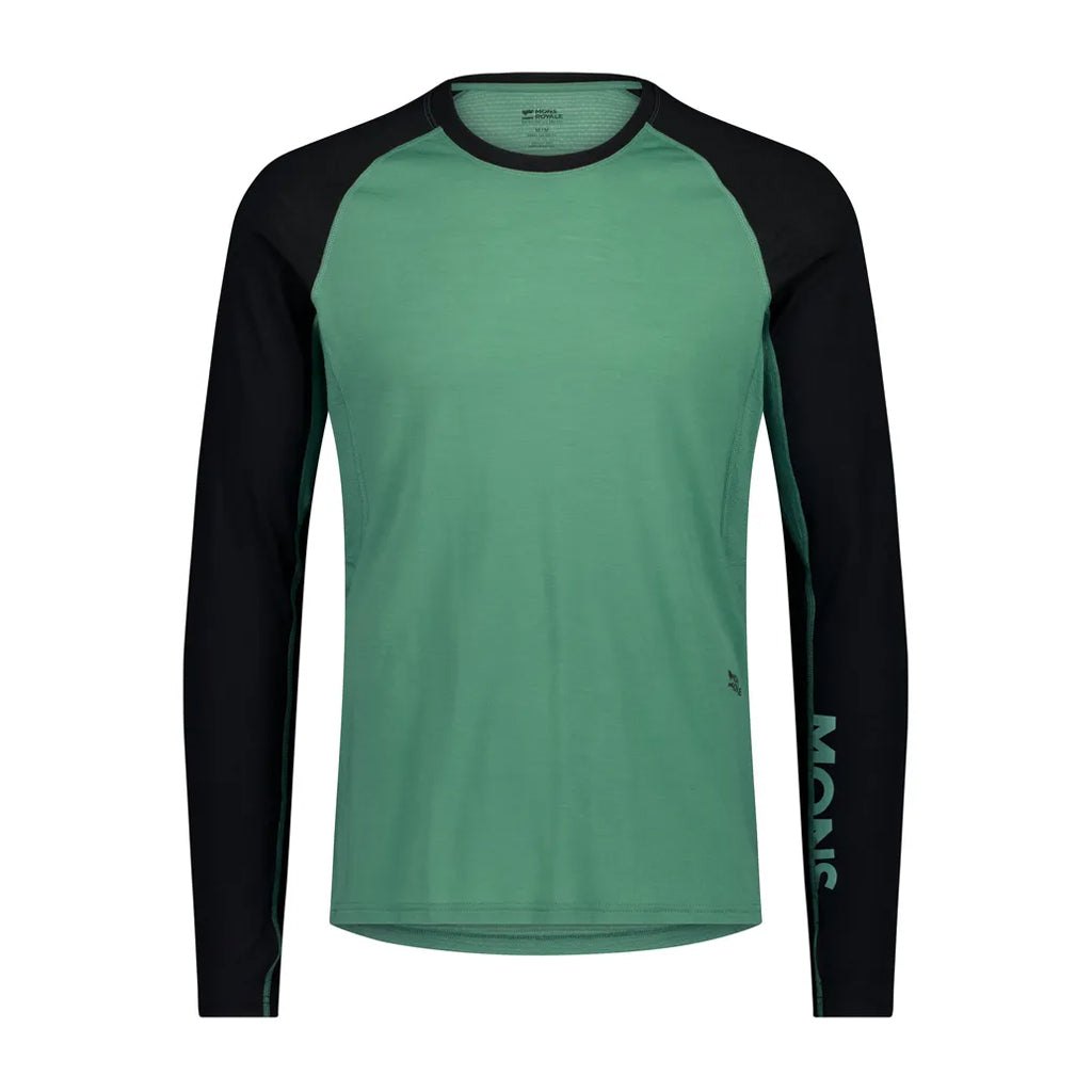 Temple Merino Long Sleeve - Deep Jade/Black
