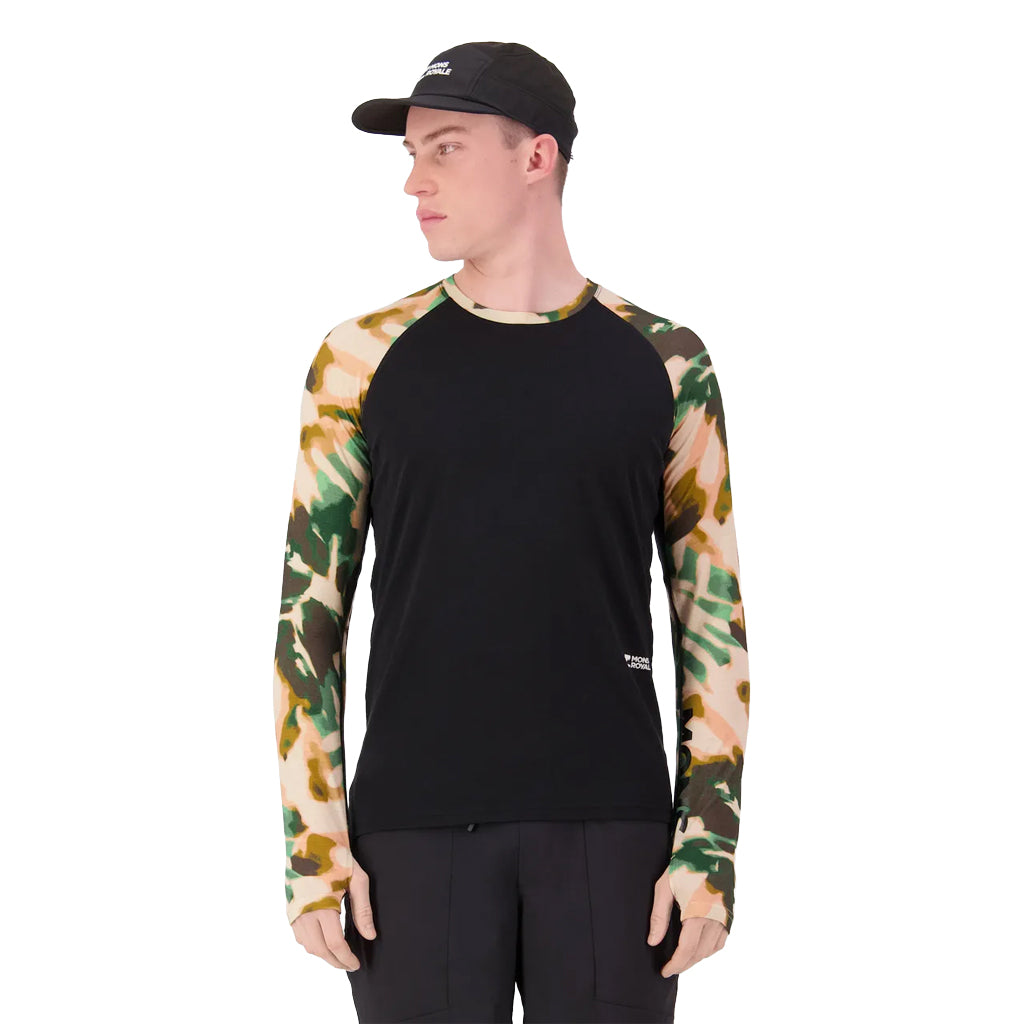 Temple Merino Long Sleeve - Bush Camo/Black