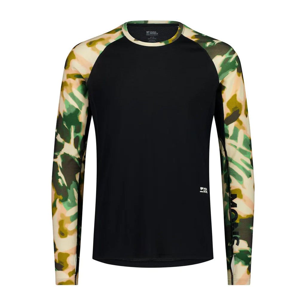 Temple Merino Long Sleeve - Bush Camo/Black