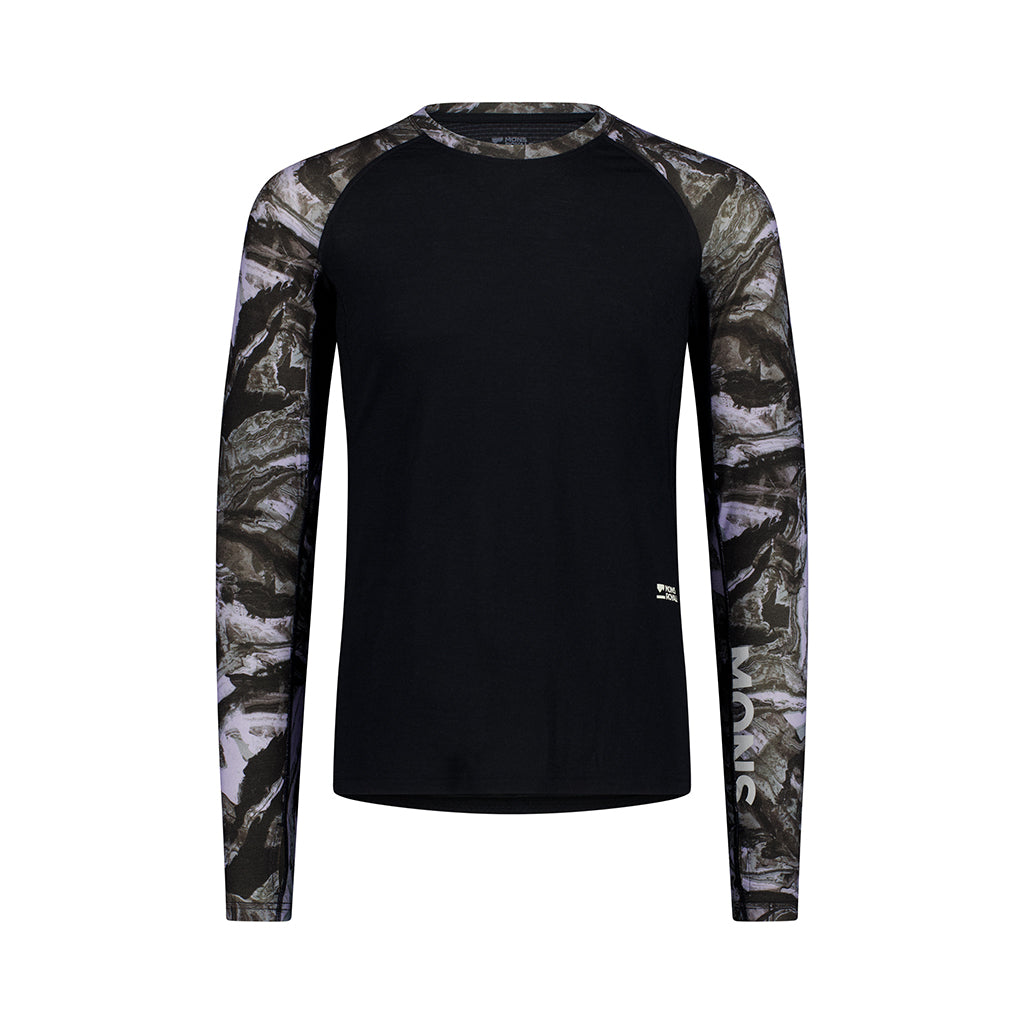 Temple Merino Long Sleeve - Rock Camo/Black