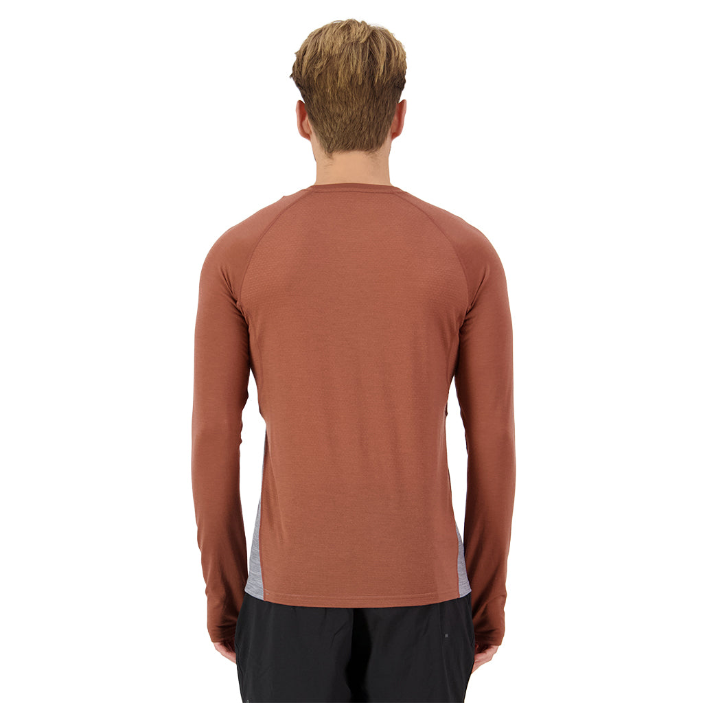 Temple Merino Long Sleeve - Cinnamon/Grey Heather