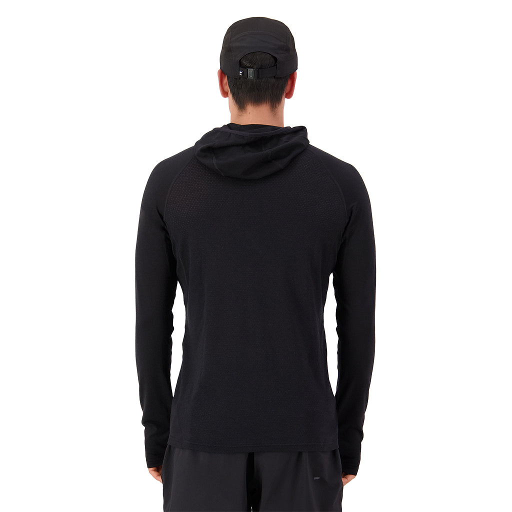Temple Merino Long Sleeve Hood - Black