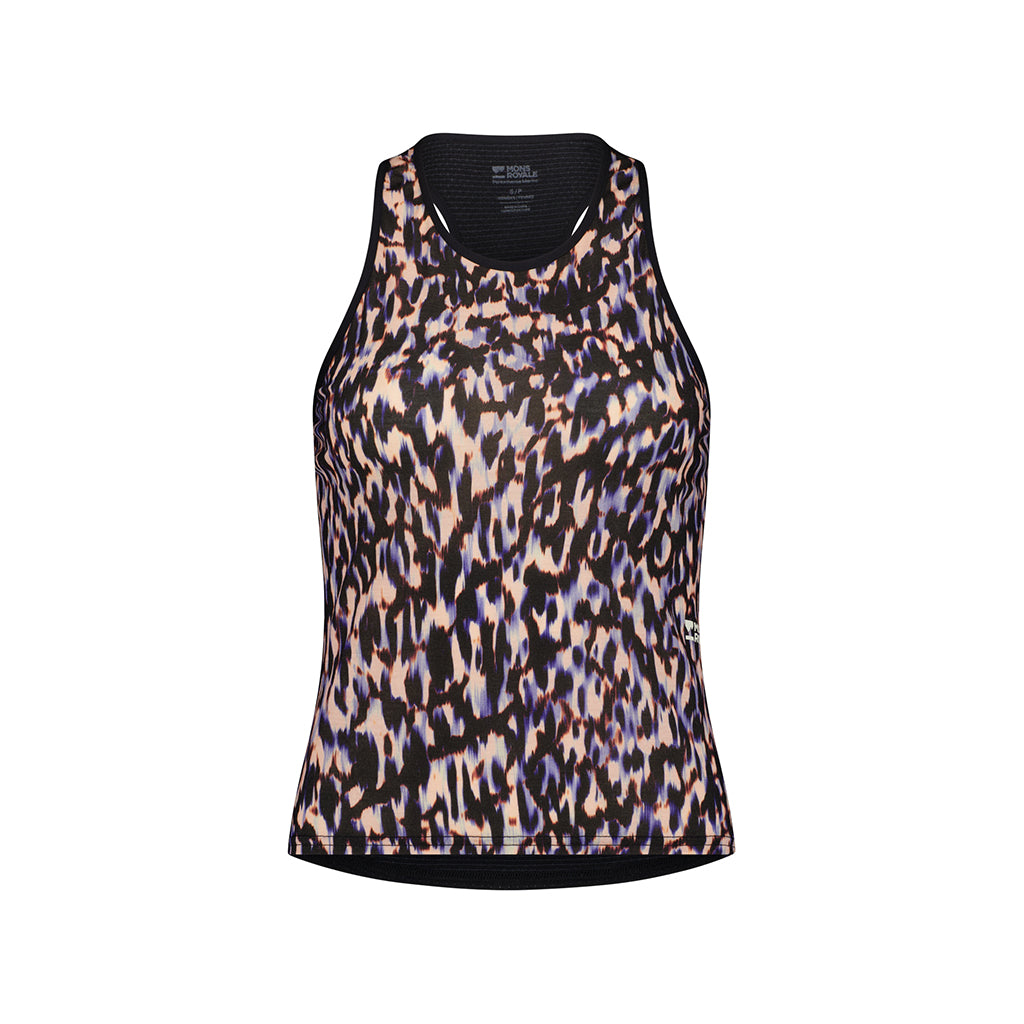 Bella Merino Tank - Rock Leopard/Black