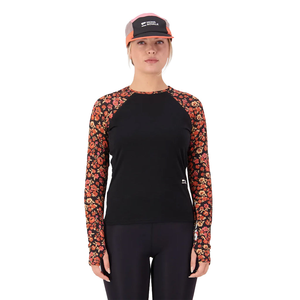Bella Merino Long Sleeve - Ditzy Camo/Black
