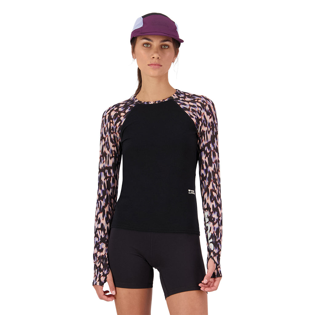 Bella Merino Long Sleeve - Rock Leopard/Black