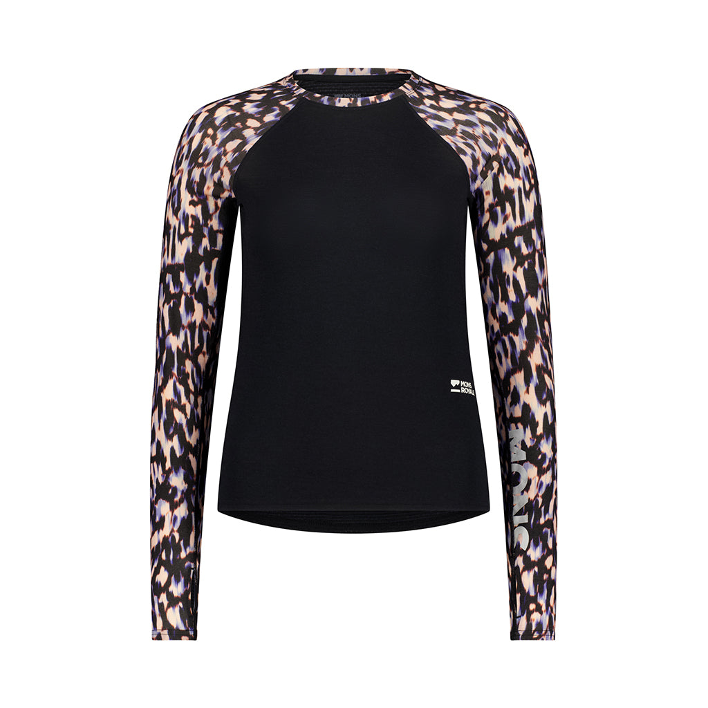 Bella Merino Long Sleeve - Rock Leopard/Black