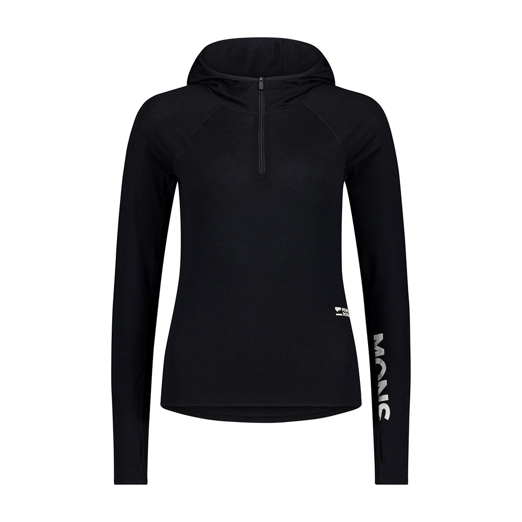 Bella Merino Long Sleeve Hood - Black