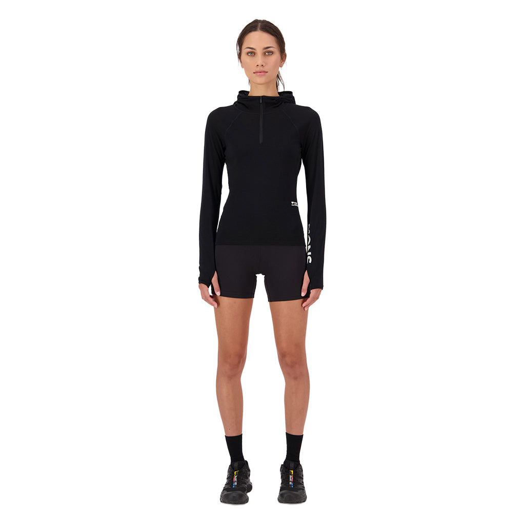 Bella Merino Long Sleeve Hood - Black