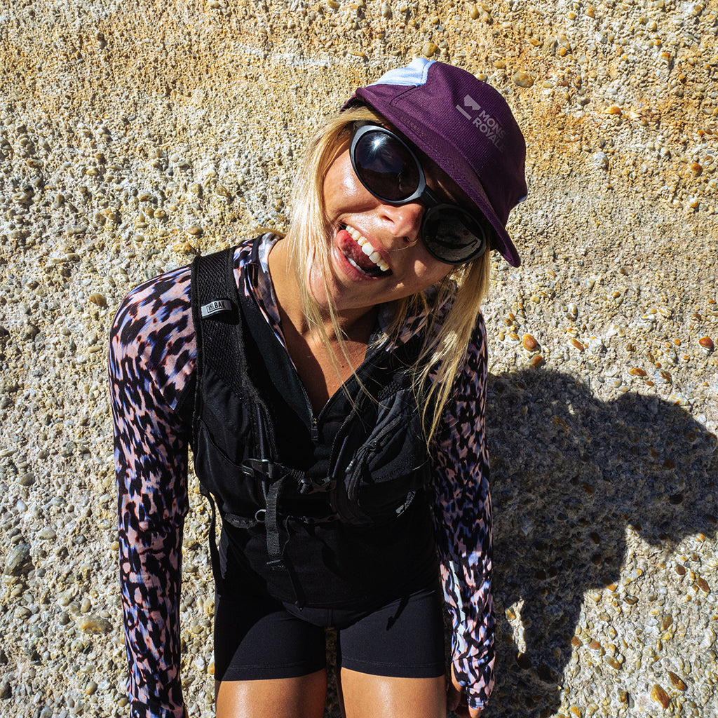 Bella Merino Long Sleeve Hood - Rock Leopard/Black