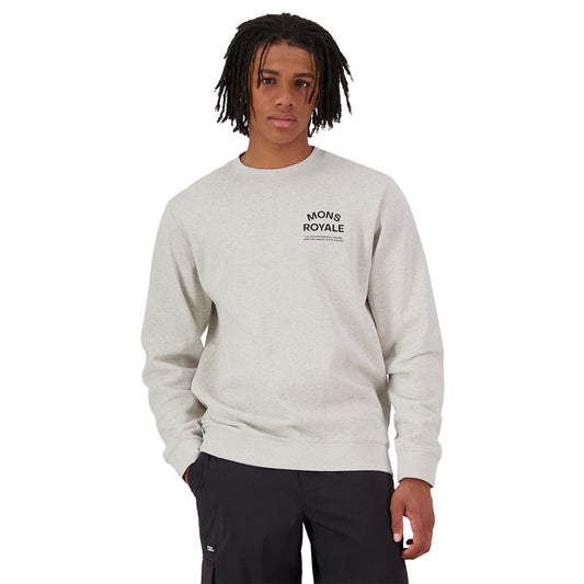 Inversion Merino Crew - Light Grey Heather