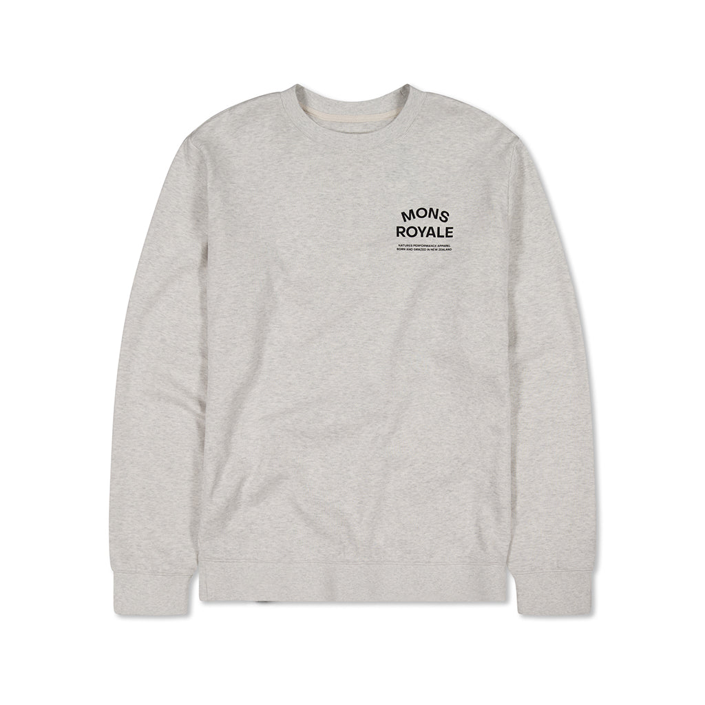 Inversion Merino Crew - Light Grey Heather