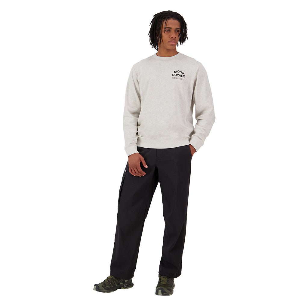 Inversion Merino Crew - Light Grey Heather