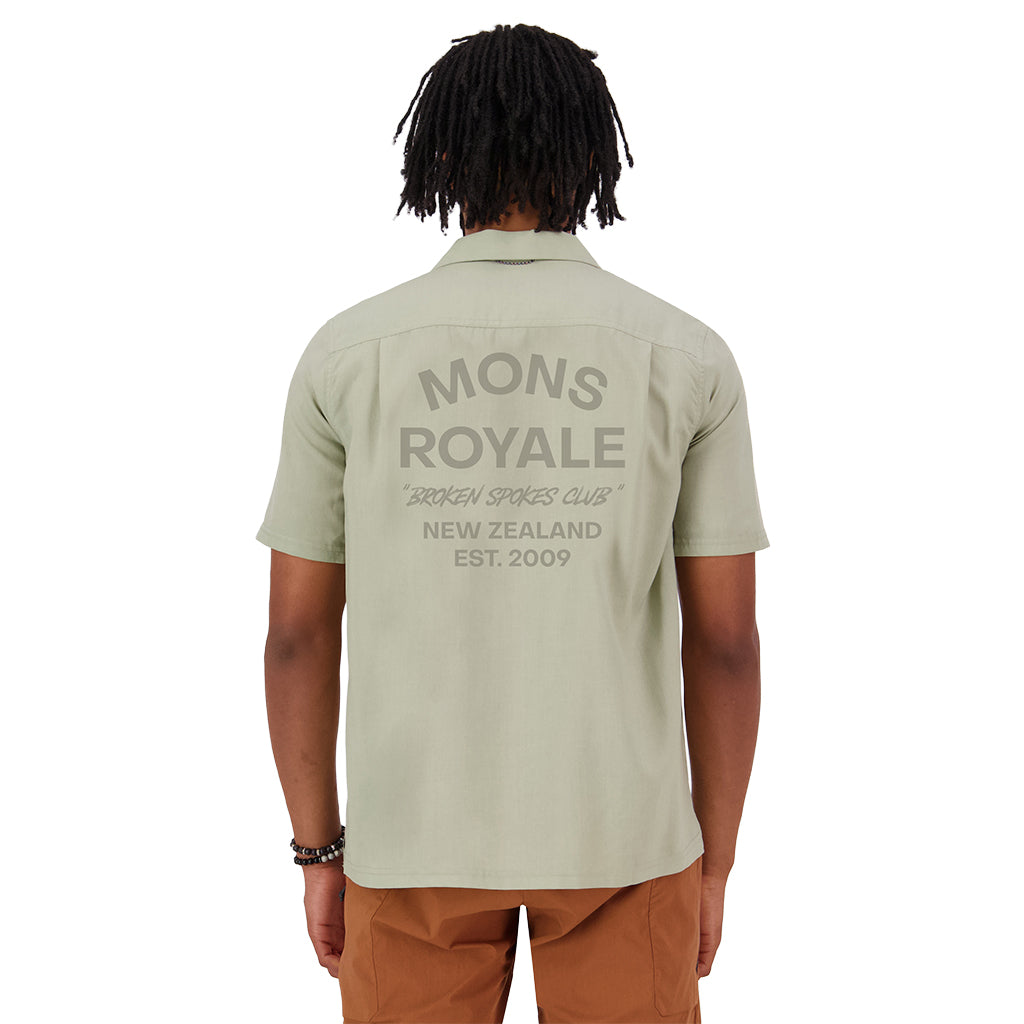 Breezer Merino Short Sleeve Shirt - Dried Eucalyptus
