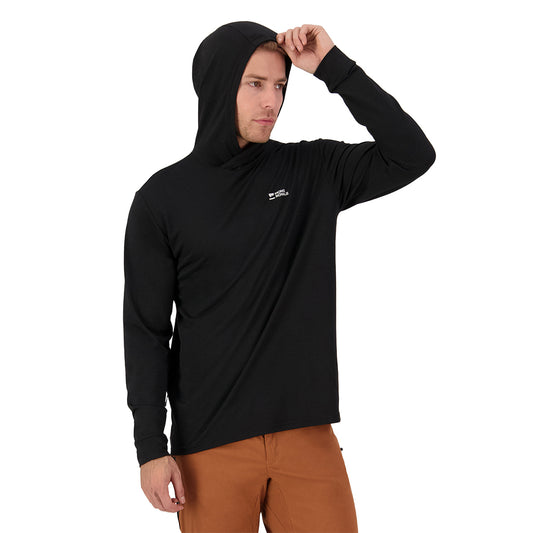 Pivot Merino Long Sleeve Hood - Black