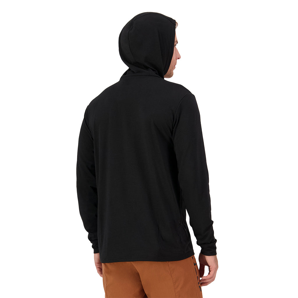 Pivot Merino Long Sleeve Hood - Black