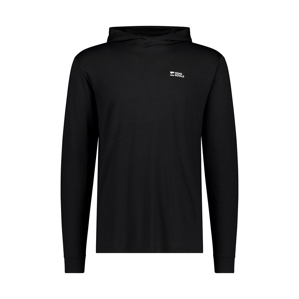 Pivot Merino Long Sleeve Hood - Black