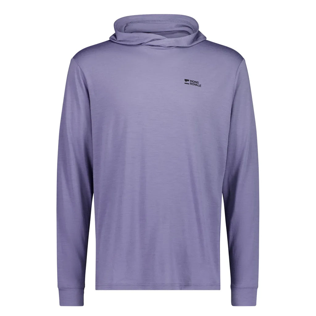 Pivot Merino Long Sleeve Hood - Blue Granite