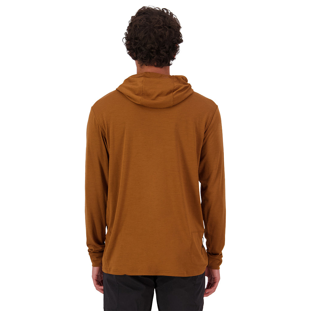 Pivot Merino Long Sleeve Hood - Caramel