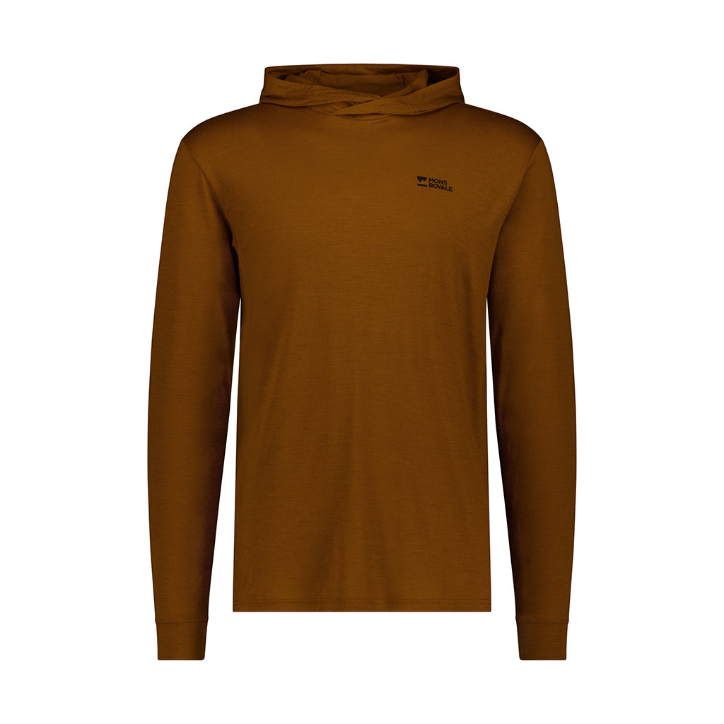 Pivot Merino Long Sleeve Hood - Caramel