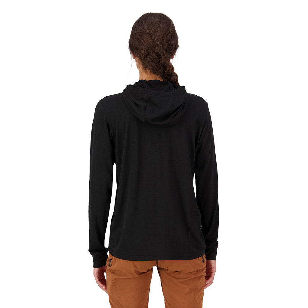 Pivot Merino Long Sleeve Hood - Black