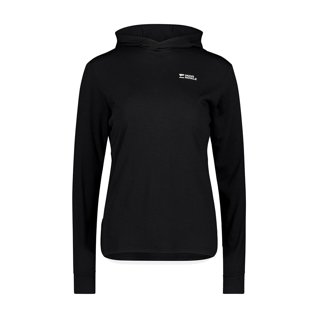 Pivot Merino Long Sleeve Hood - Black