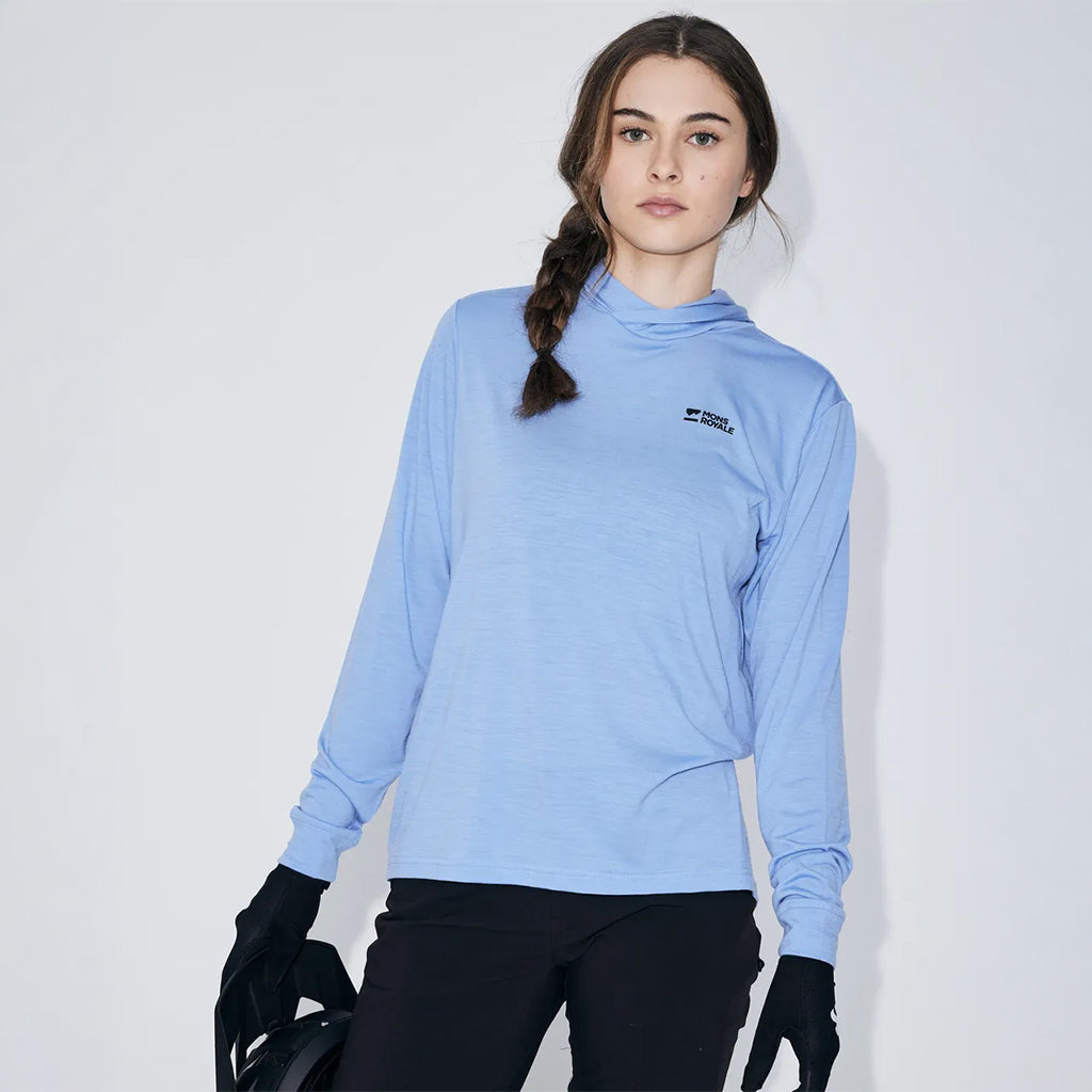 Pivot Merino Long Sleeve Hood - Moonstone