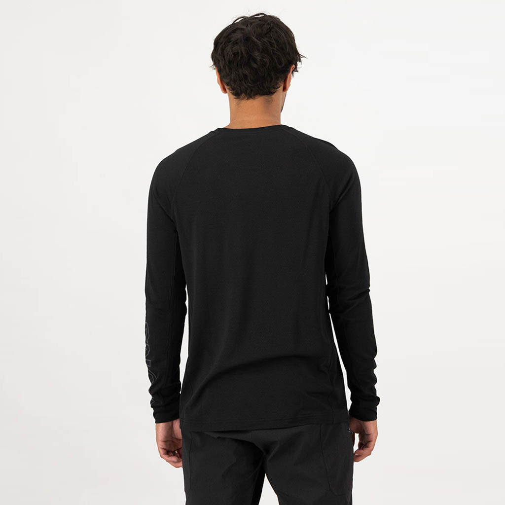 Mens Tarn Merino Bike Wind Jersey Black