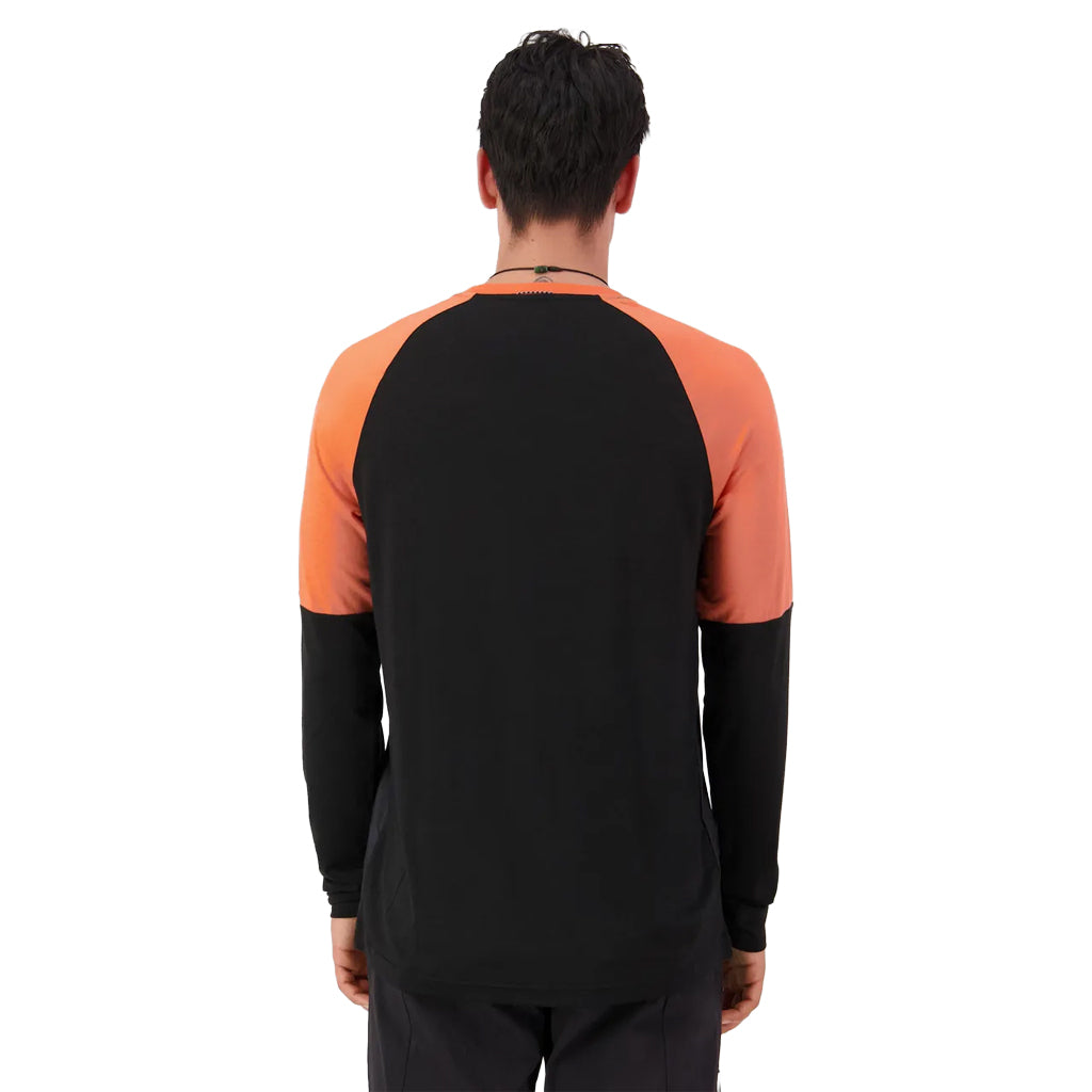 Tarn Merino Bike Wind Jersey - Sun Orange/Black