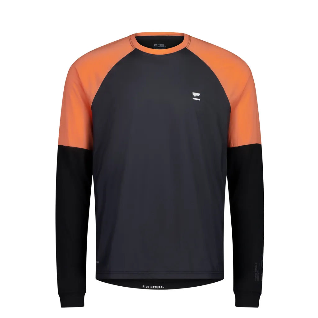 Tarn Merino Bike Wind Jersey - Sun Orange/Black