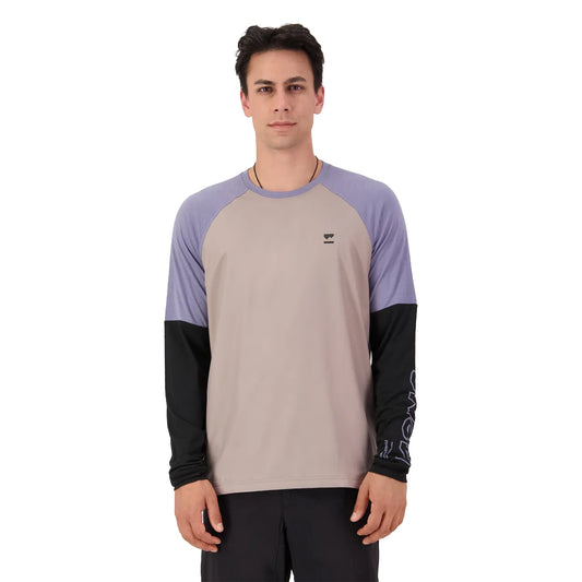 Tarn Merino Bike Wind Jersey - Cinder/Blue Granite/Black