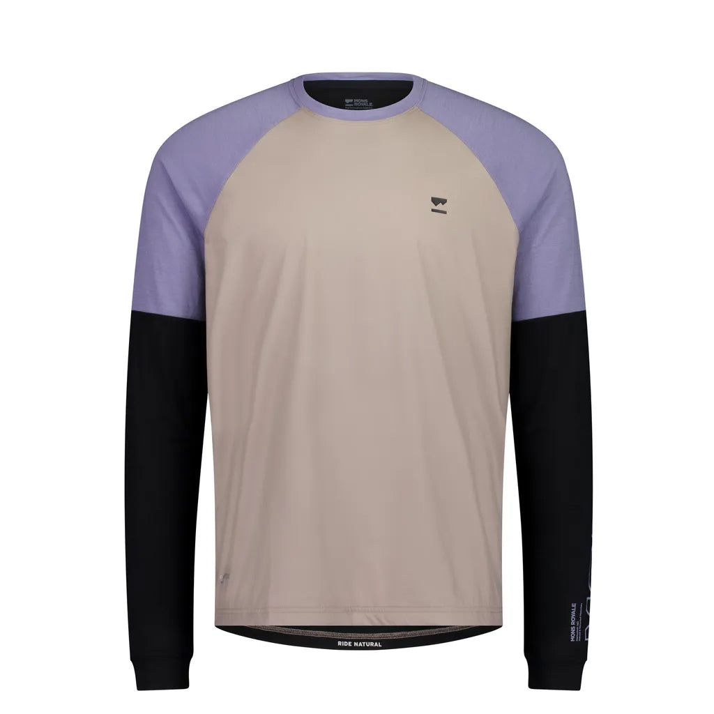 Tarn Merino Bike Wind Jersey - Cinder/Blue Granite/Black