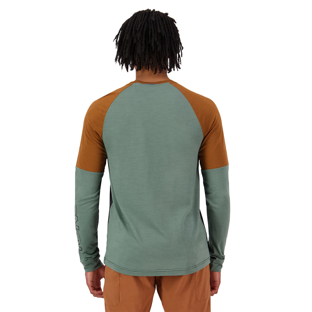 Tarn Merino Bike Wind Jersey - Cypress/Caramel/Black