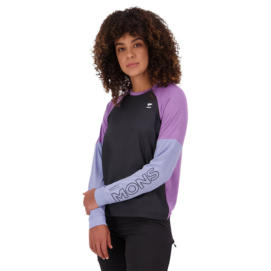 Tarn Merino Bike Wind Jersey - Skyline/Bloom/Black