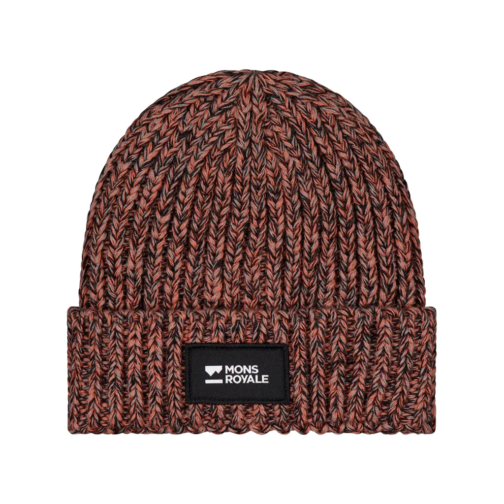 Triple Treat Merino Beanie - Cinder/Sun Orange/Black