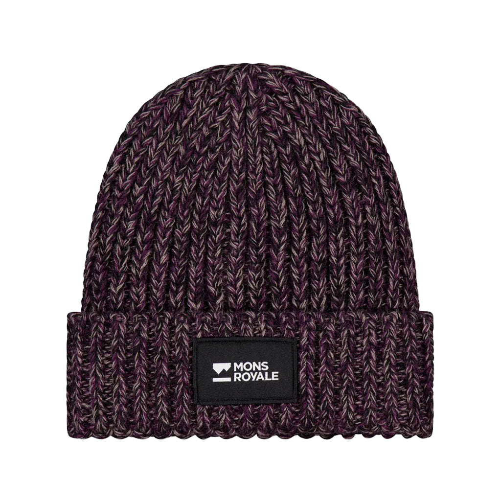 Triple Treat Merino Beanie - Cinder/Fig/Black