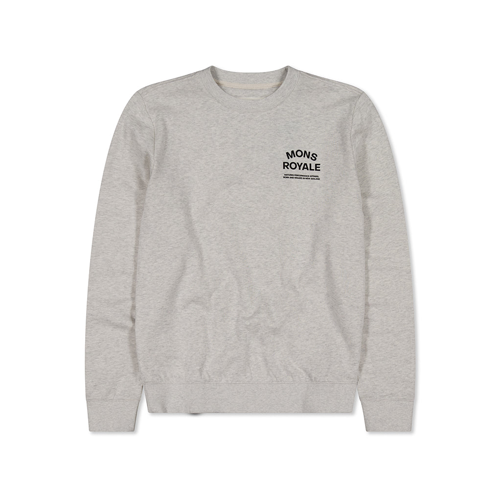 Inversion Merino Crew - Light Grey Heather