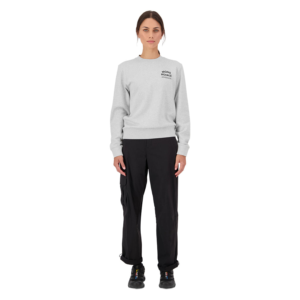 Inversion Merino Crew - Light Grey Heather