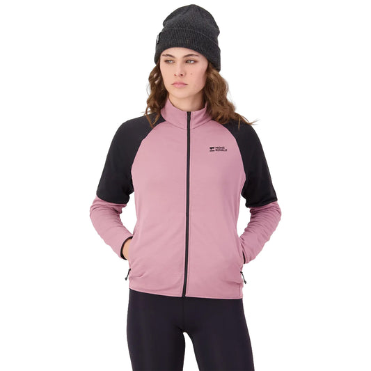 Quad Merino Fleece Jacket - Sierra Pink/Black