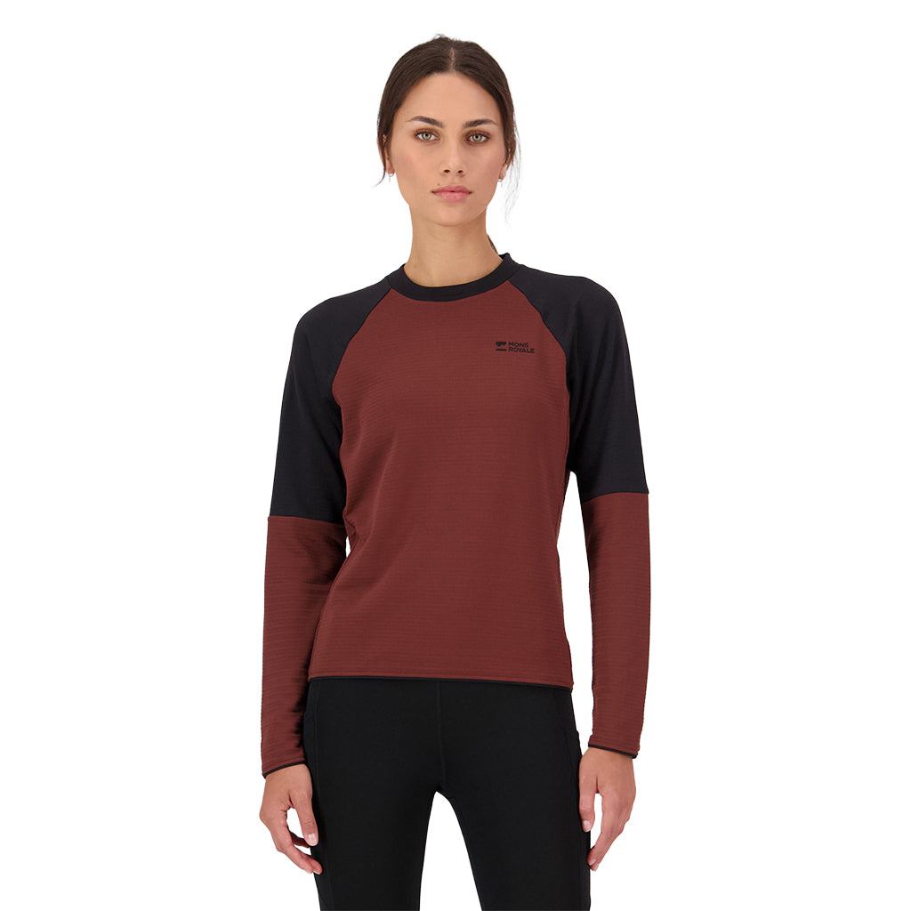 Quad Merino Fleece Pullover - Sable/Black