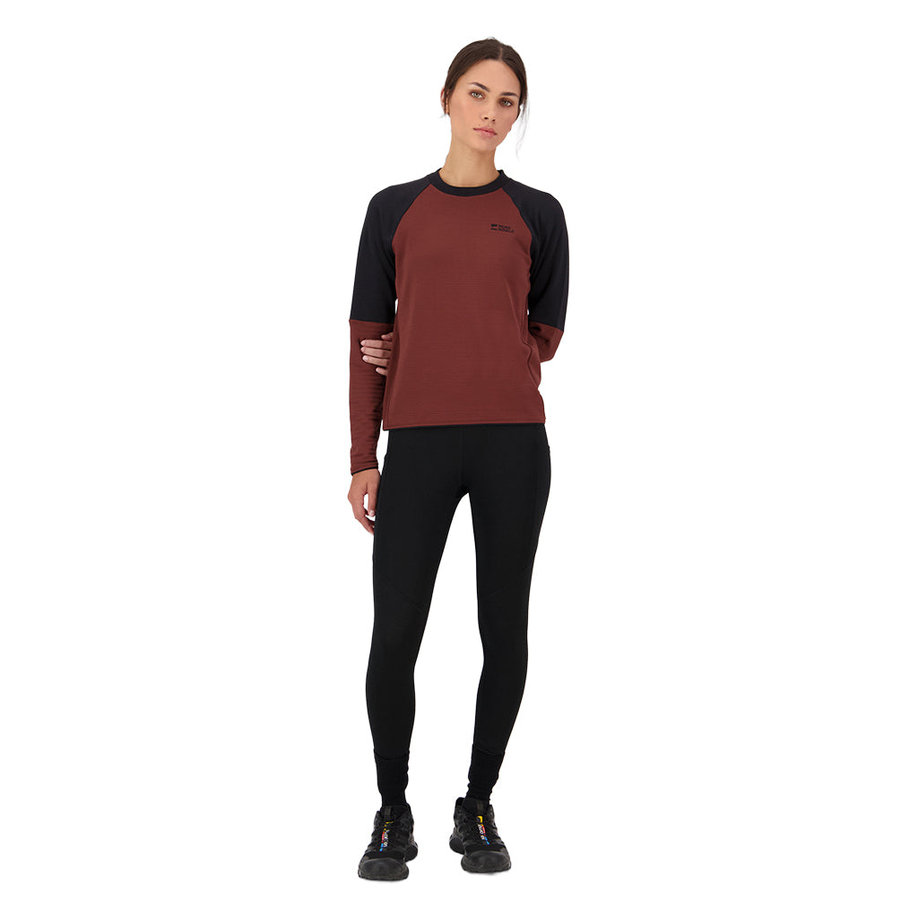 Quad Merino Fleece Pullover - Sable/Black