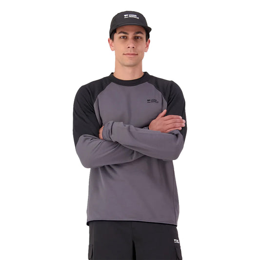 Quad Merino Fleece Pullover - Volcano/Black