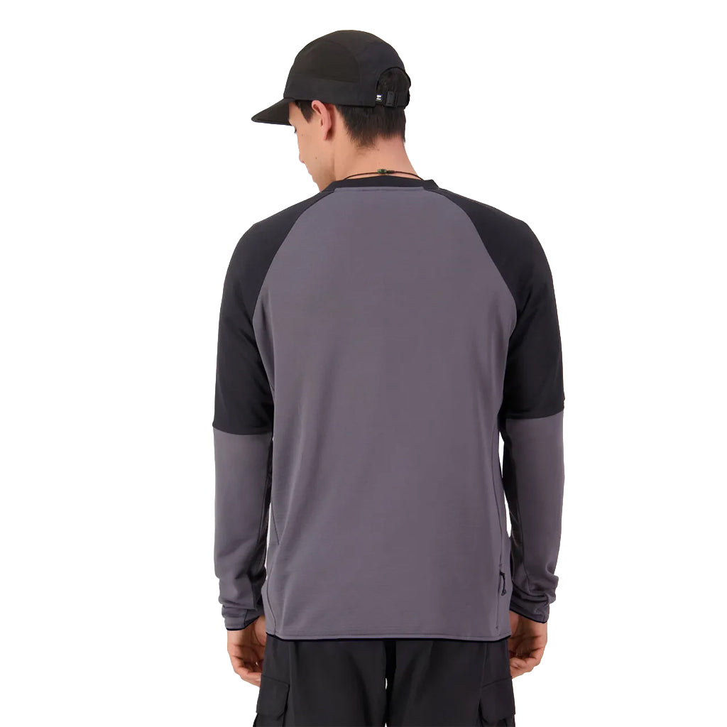 Quad Merino Fleece Pullover - Volcano/Black