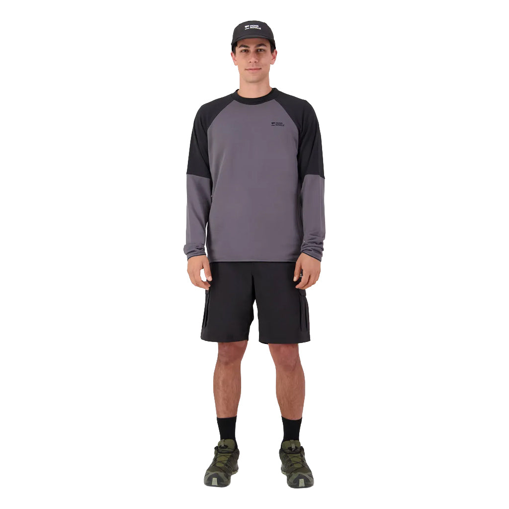 Quad Merino Fleece Pullover - Volcano/Black