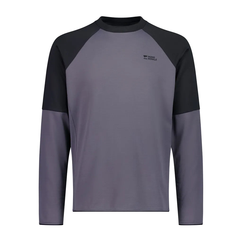 Quad Merino Fleece Pullover - Volcano/Black