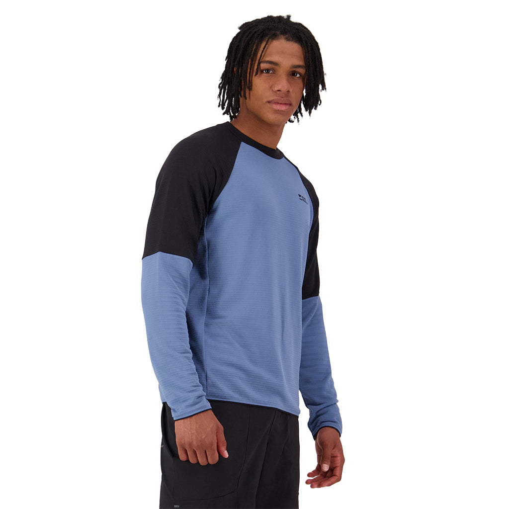 Quad Merino Fleece Pullover - Horizon Blue/Black