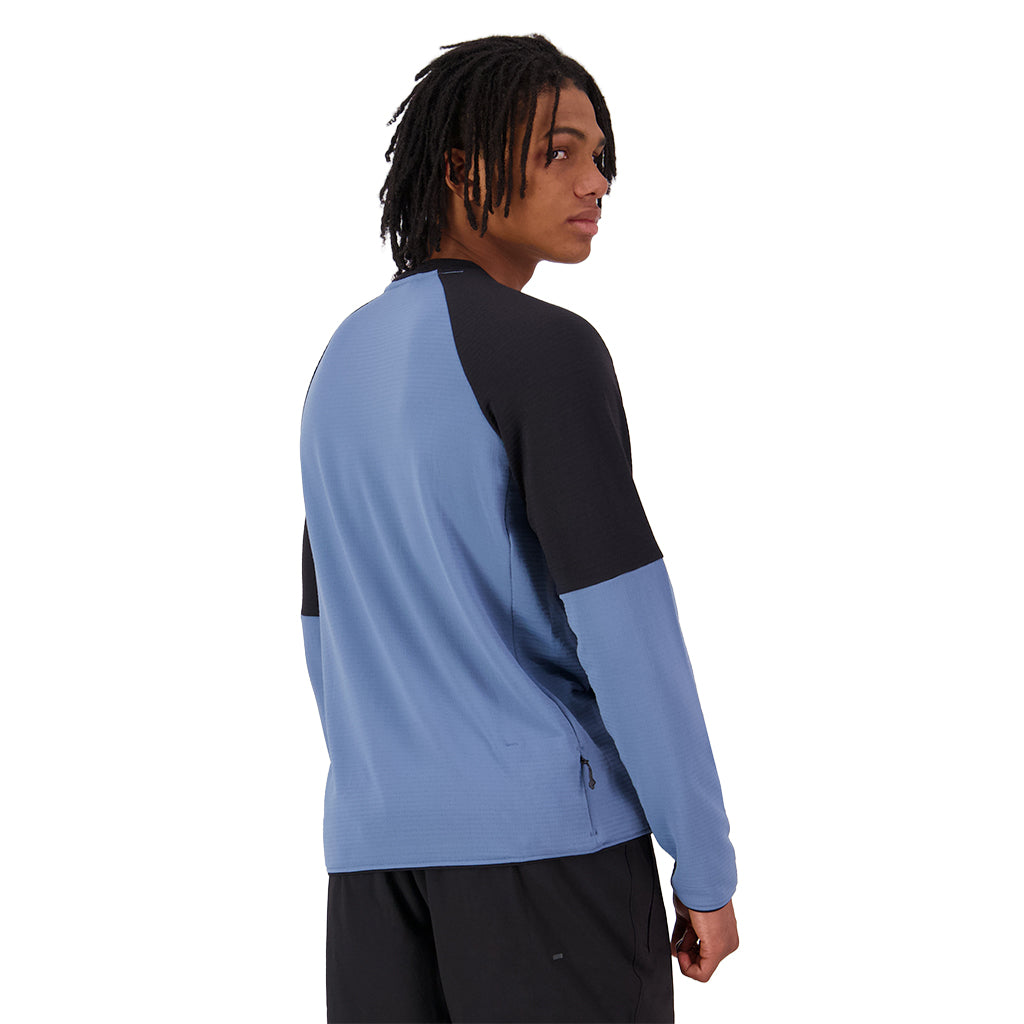 Quad Merino Fleece Pullover - Horizon Blue/Black